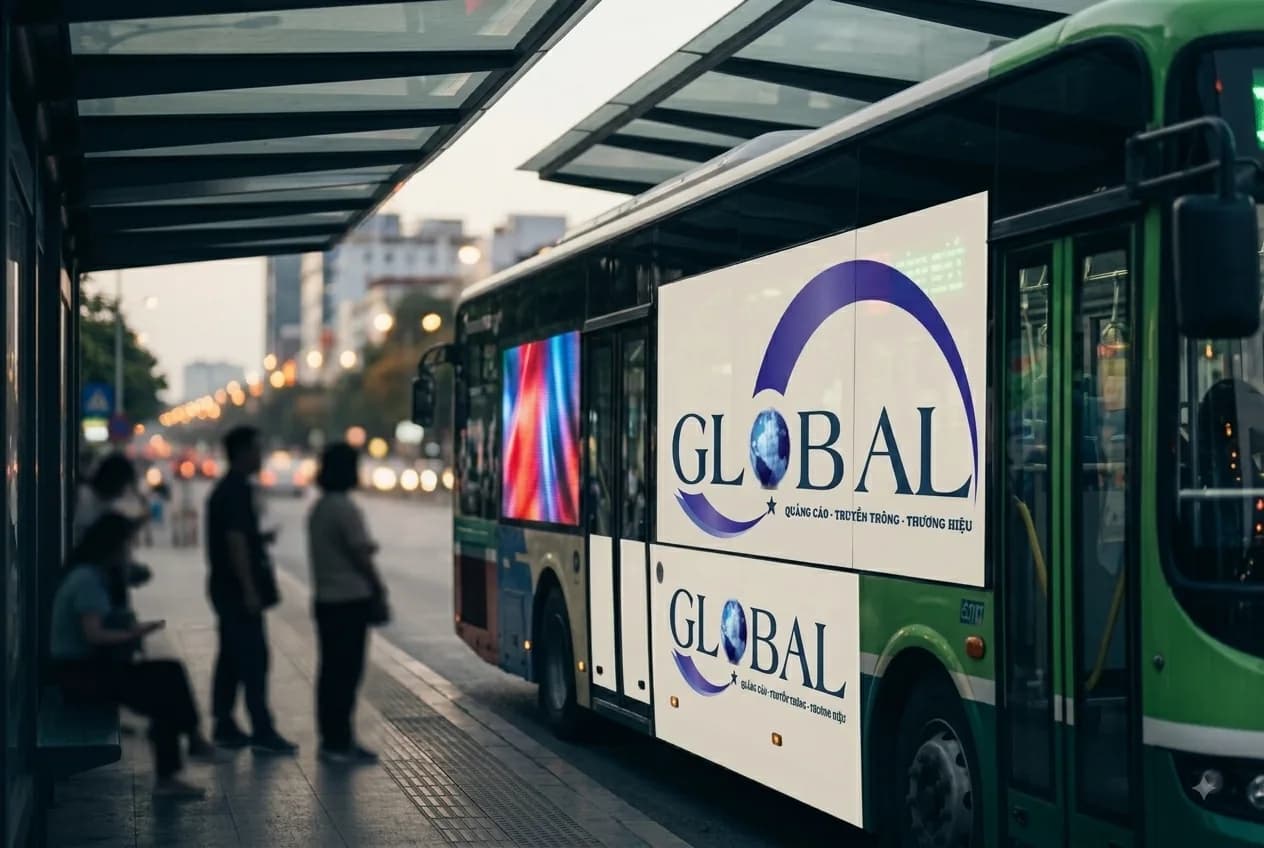 Màn hình LED trên xe bus BRT Hà Nội